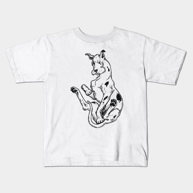 A Levity of Animals: A Good Dane Kids T-Shirt by calebfaires